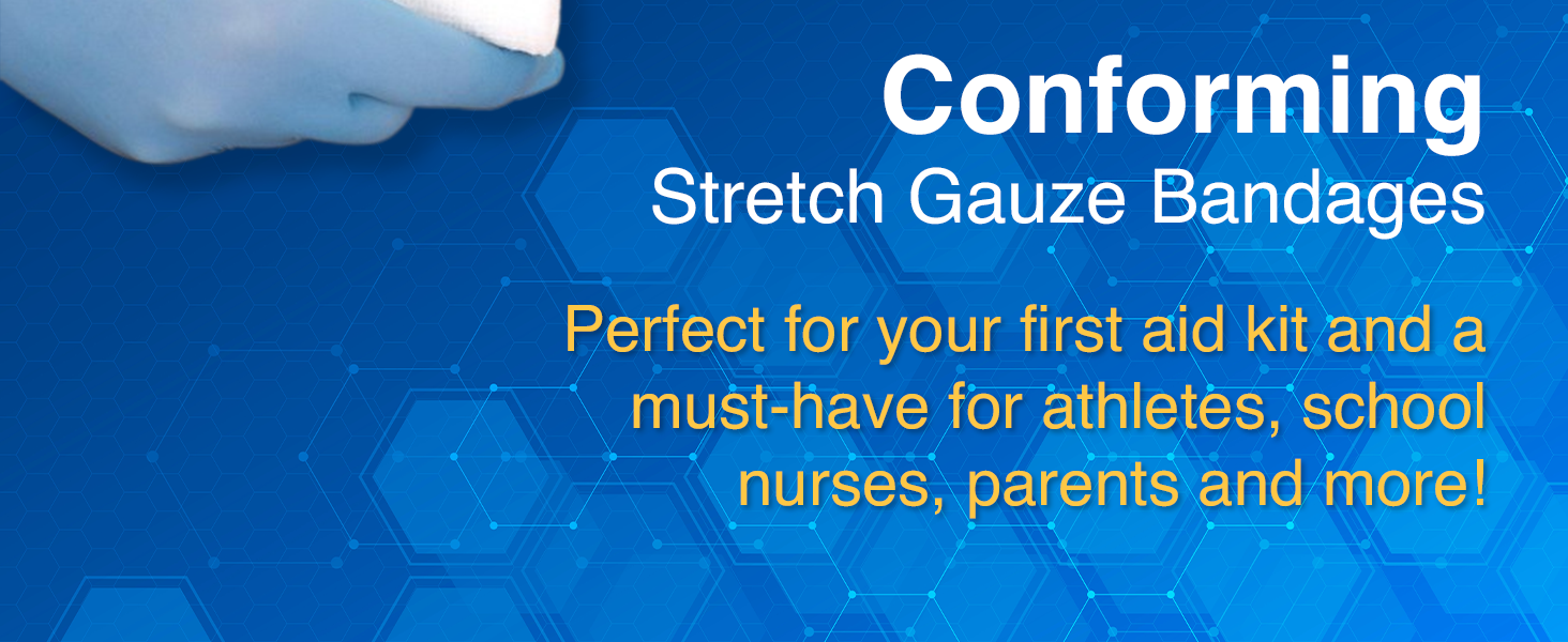 Sterile Latex Free First Aid Pads Wound Care Rolled Dressing Wrap Medical Non-Adherent Mesh Bandages