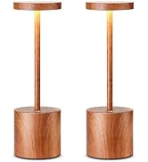 SAKRINGT 2 Pack Cordless Table Lamp Rechargeable,5000mAh Battery Operated Portable LED Table Ligh...