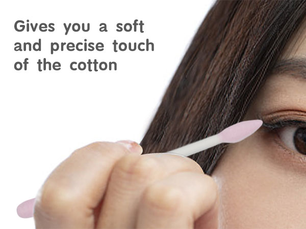 HOMEFOX Cotton Swabs Precision Pointed - 200 Count Organic