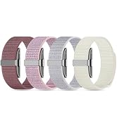 Polyjoy 4-Pack Muti-color Nylon Loop Sport Hume Band Replacement Strap Compatible with Hume Healt...