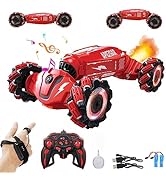 LOOZIX Upgraded Hand Gesture Sensing RC Stunt Car with Lights Music, Spray Drift Hand Gesture RC ...