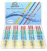 305 Pcs Heat Shrink Solder Seal Wire Connectors, Wire Soldering Kit Marine Waterproof Wiring Elec...
