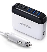 BESTEK Multi Ports USB Car Charger, Fast Charge 125W 14A Quick Charge 3.0 & USB-C PD Car Charger ...