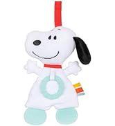 KIDS PREFERRED Peanuts Snoopy Baby Sensory Toy Crinkle Blanket Stuffed Animal for Newborn Infants...