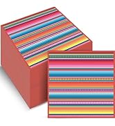 50 Pcs Mexican Serape Fiesta Party Decoration Mexican Napkins Colorful Stripes Mexico Disposable ...