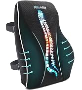 Lumbar Support Pillow for Office Chair Car Back Support Pillow, Memory Foam Gaming Chair Desk Cha...