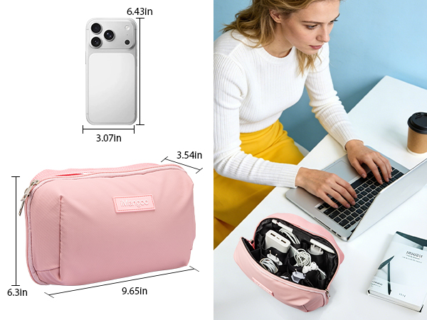 travel essentials pouches pink makeup bag purse organizer