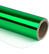 RUSPEPA Green Metallic Wrapping Paper - Solid Color Paper Perfect for Wedding, Birthday, Christma...