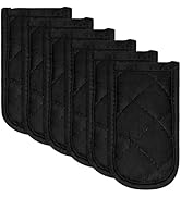 R HORSE 6Pcs Hot Handle Covers Black Heat Resistant Pot Sleeve Grip Cotton Cast Iron Skillet Hand...