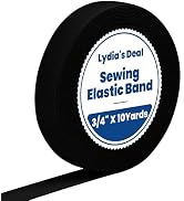 Elastic Band for Sewing 3/4 Inch Wide 10 Yards, Durable & Soft High Elasticity Stretch Elastic Ba...