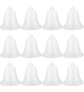 VILLCASE 12pcs Clear Plastic Bell - Transparent Fillable Bells Ornaments Decorative Baubles Balls...