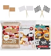 Assorted Toothpick Flags, Mini Blank Paper Food Labels for Cupcakes Food Picks Cheese Markers Top...