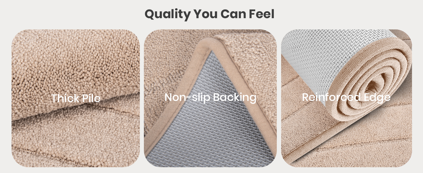 Soft Surface Non-slip Backing Reinforced Edge