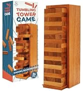 BSIRI Wooden Tumbling Tower Family Game for Senior and Adult and Classic Stacking Party Block for...
