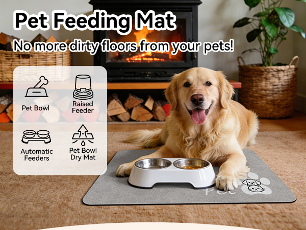 dog mat for food and water