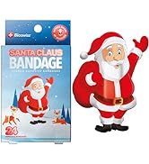 BioSwiss Bandages, Santa Claus Shaped Self Adhesive Bandage, Latex Free Sterile Wound Care, Fun F...
