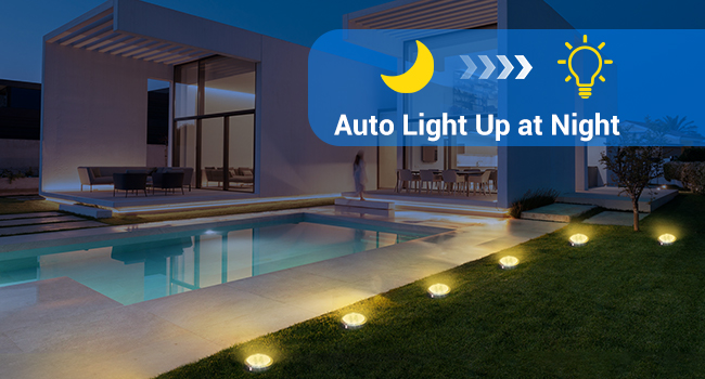 flat solar lights outdoor pathway