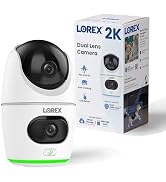 Lorex 2K Dual Lens Indoor Wi-Fi Security Camera | Auto-Tracking | 360° Pan-Tilt | Person & Pet De...