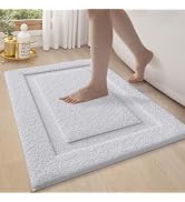 LUMI Ultra Soft Bathroom Rugs Non Slip with Rubber Backing, Absorbent Washable Bath Mat Quick Dry...