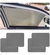 Ohleats 4 PCS Car Side Window Sunshade, 16.5"×15" Static Cling Auto Shade Sticker for UV, Heat, G...