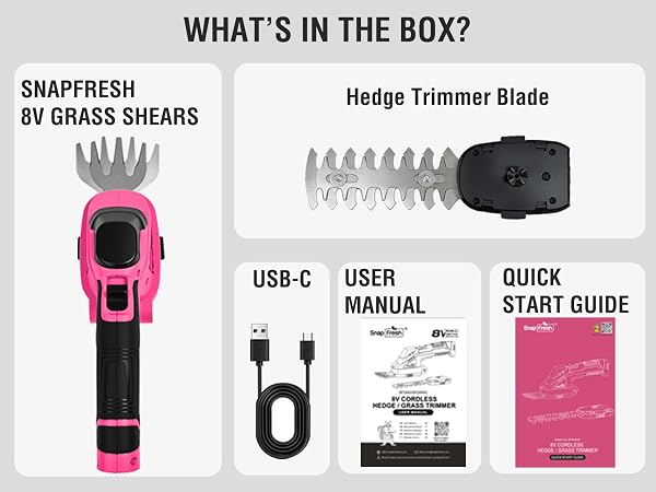 SnapFresh Cordless Grass Shear Bush Trimmer