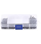 280Pcs M3 12.9 Grade Alloy Steel Cap Head Hex Socket Screws Nuts Assortment Kit with Storage Box ...