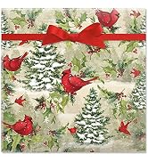 Current Tree Cardinal Christmas Rolled Wrapping Paper - Premium Jumbo 23-Inch x 32-Foot Gift Wrap...