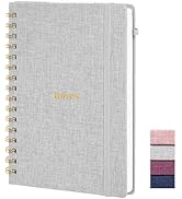 TSFPapier A5 Spiral Notebook – Hardcover Journal 160 Lined Pages 100 GSM Thick Paper With Elastic...