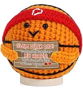 OASSIE Fathers Day Dad Gifts from Son Daughter - Handmade Emotional Support Crochet Basketball - ...