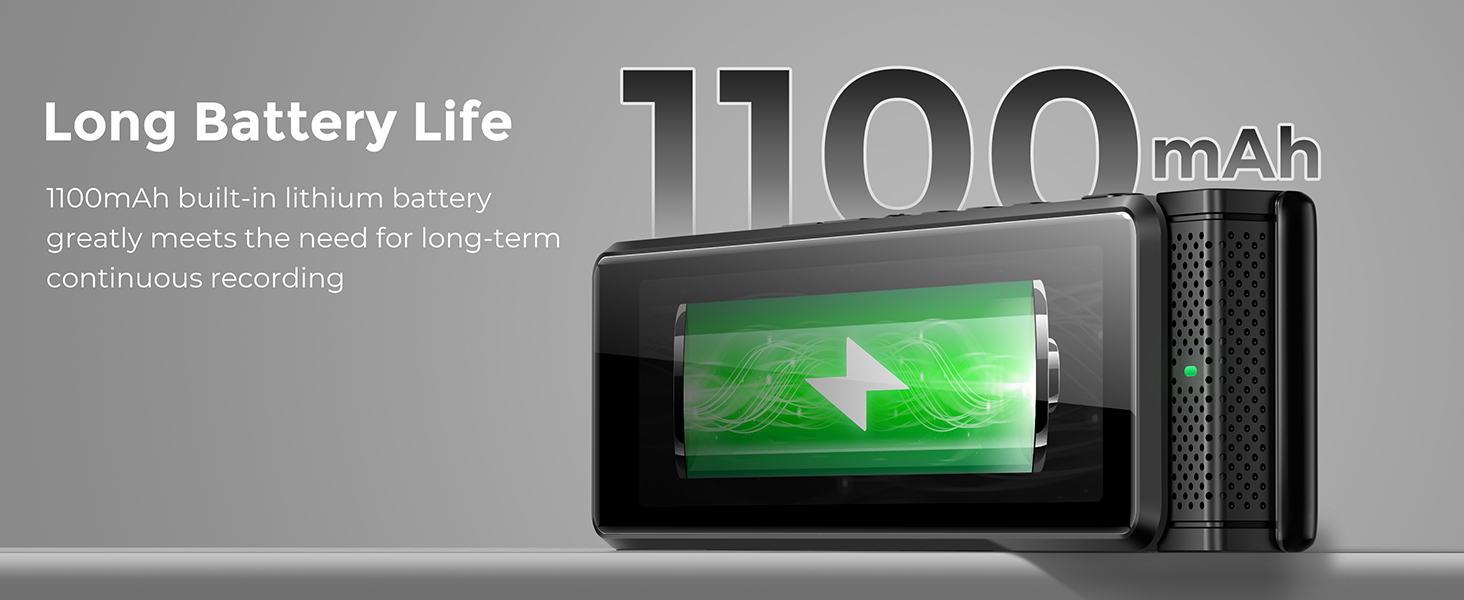 digital recorder with long battery life