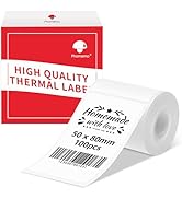 Label Maker Paper, Phomemo M110 Label for Small Business, White Thermal Paper for Phomemo M110 M1...