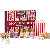 Movie Night Popcorn Set, Includes Yellow and Mixed Popcorn Kernels, 10 Paper Bags, 5 Seasonings &...