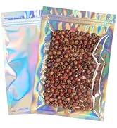 6x9 inch Holographic Bags Mylar Bags with Party Favor Bags Coffee Storage for Small Business- 50p...