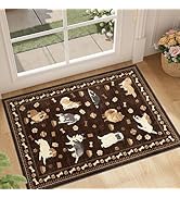 DUKINO 2x3 Entryway Rug, Washable Small Door Mat Indoor Entance Lightweight Area Rug with Non Sli...