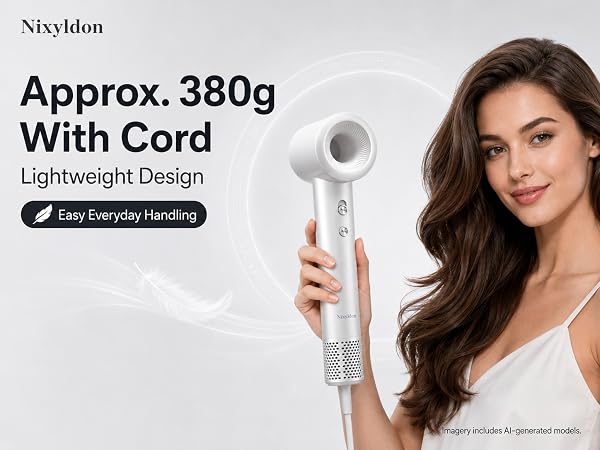Nixyldon lightweight ionic hair dryer with cord for everyday use