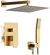 SaniteModar Shower Head, 10 Inch Bathroom Shower System, Multi-function Rainfall Square Shower He...