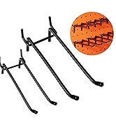 20Pcs Heavy Duty Pegboard Hooks, 4/6Inch Pegboard Double Arm Hook Fit 1/4” Pegboard Hole, Metal P...