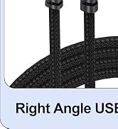 USB C Cable Right Angle 3FT 2Pack Short, USB-A to 90 Degree USBC 3A Fast Charging & Data Transfer...