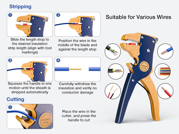 suitable for stripping speaker wires or flat ribbon cables