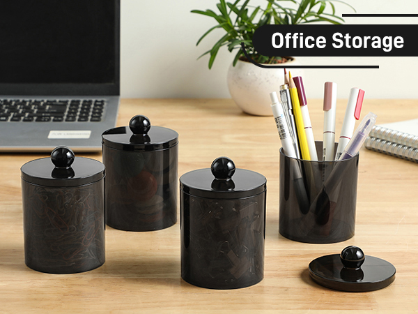 qtip holder dispenser bathroom canisters