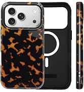 SenRiCase for iPhone 17 Pro Case Cute Tortoise Shell Phone Case Compatible with MagSafe, Dual-Lay...