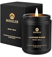 Scented Candle for Men, Lavender Wood Candle for Home Scented, Candle Gifts for Men, Aromatherapy...