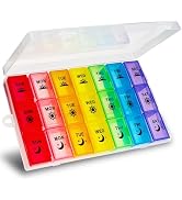 ZVZM Weekly Pill Organizer 3 Times a Day, Large Pill Box 7 Day, Medicine Organizer Box, Pill Case...