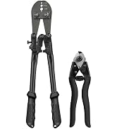 TooTaci Wire Rope Crimping Tool Kit, Include 14 inch Swaging Tool and Wire Rope Cutter, Cable Cri...