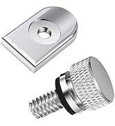 Amazicha Chrome Stainless Steel Seat Bolt Tab Screw Mount Knob Cover Compatible for Harley Davids...