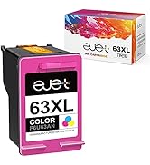 ejet Higher Yield 63XL Color Ink Cartridges Replacement for HP 63 Color Ink Cartridge 63XL to use...