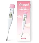 Snomd Digital Oral Thermometer for Adults and Children with LCD Display, Oral Thermometer for Bab...