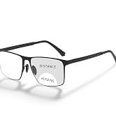 Myfeasy Photochromic Bifocal Reading Glasses for Women Men Anti-blue Light Sun Readers UV400 Far ...