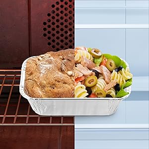 Oven safe and fridge/freezer safe aluminum foil loaf pan