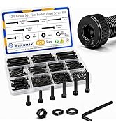 Kernmax 320PCS M4 Screws Kit, M4x25/30/35/40/45/50mm Hex Socket Head Cap Bolts Nuts Washers Assor...